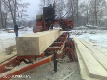 Tartak objazdowy spalinowy, przecieranie drewna na terenie całej Polski